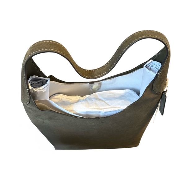 Coach Brooklyn Shoulder Bag 39 (Green Suede & Leather) - Picture 7 of 8